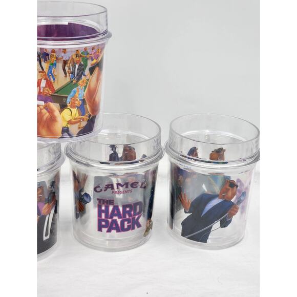 Camel Cigarette Hard Pack Mugs Cups Tumbler Set 5 Thermoserv Joes Place Vintage - Picture 4 of 14